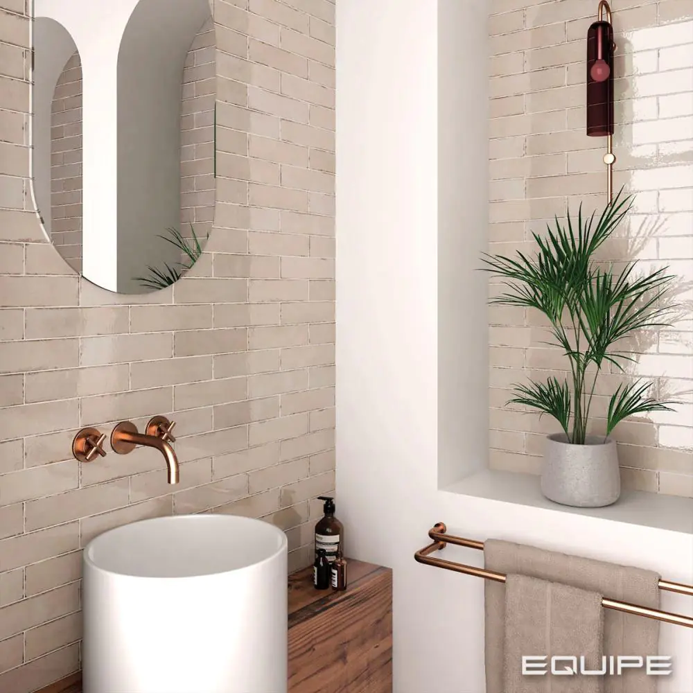 Wandfliese Equipe Ceramicas 26872 Tribeca oatmeal beige 6x24,6 cm I.Sorte