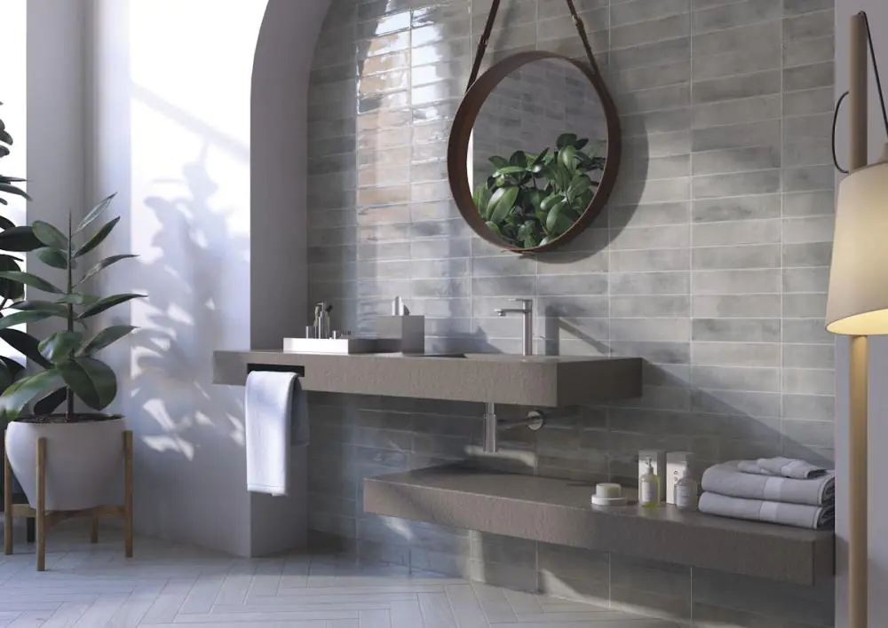 Wandfliese Cifre Botan grey brillo grau 30x60 cm I.Sorte