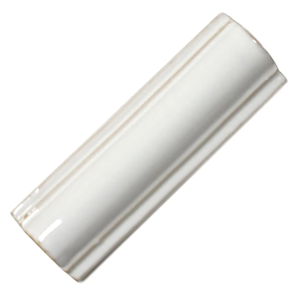 Bordüre Antica Bottega d'Arte Ceramica Nr.82 cotto weiß gewölbt 5x14,5 cm Bordüre Antica Bottega d'Arte Ceramica Nr.82 cotto weiß gewölbt 5x14,5 cm