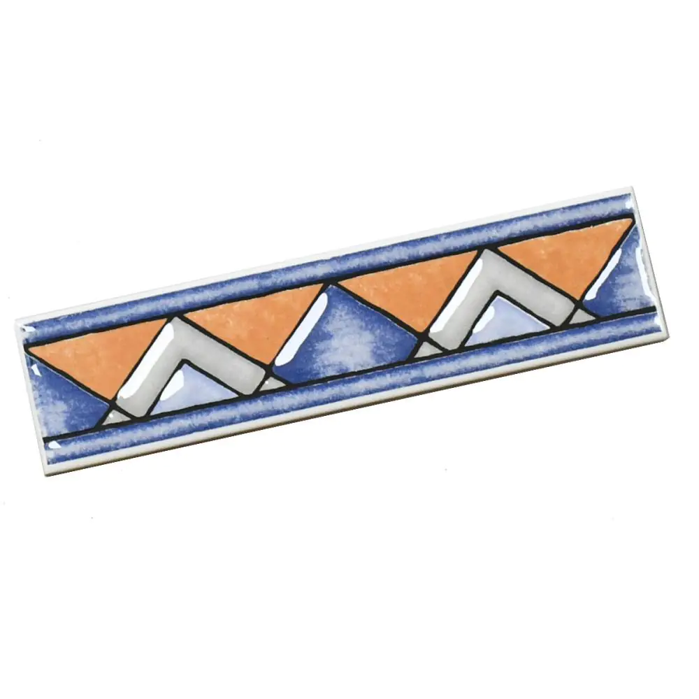 Bordüre HPH Placke Nr.630 Toledo cotto blau grau 5x20 cm