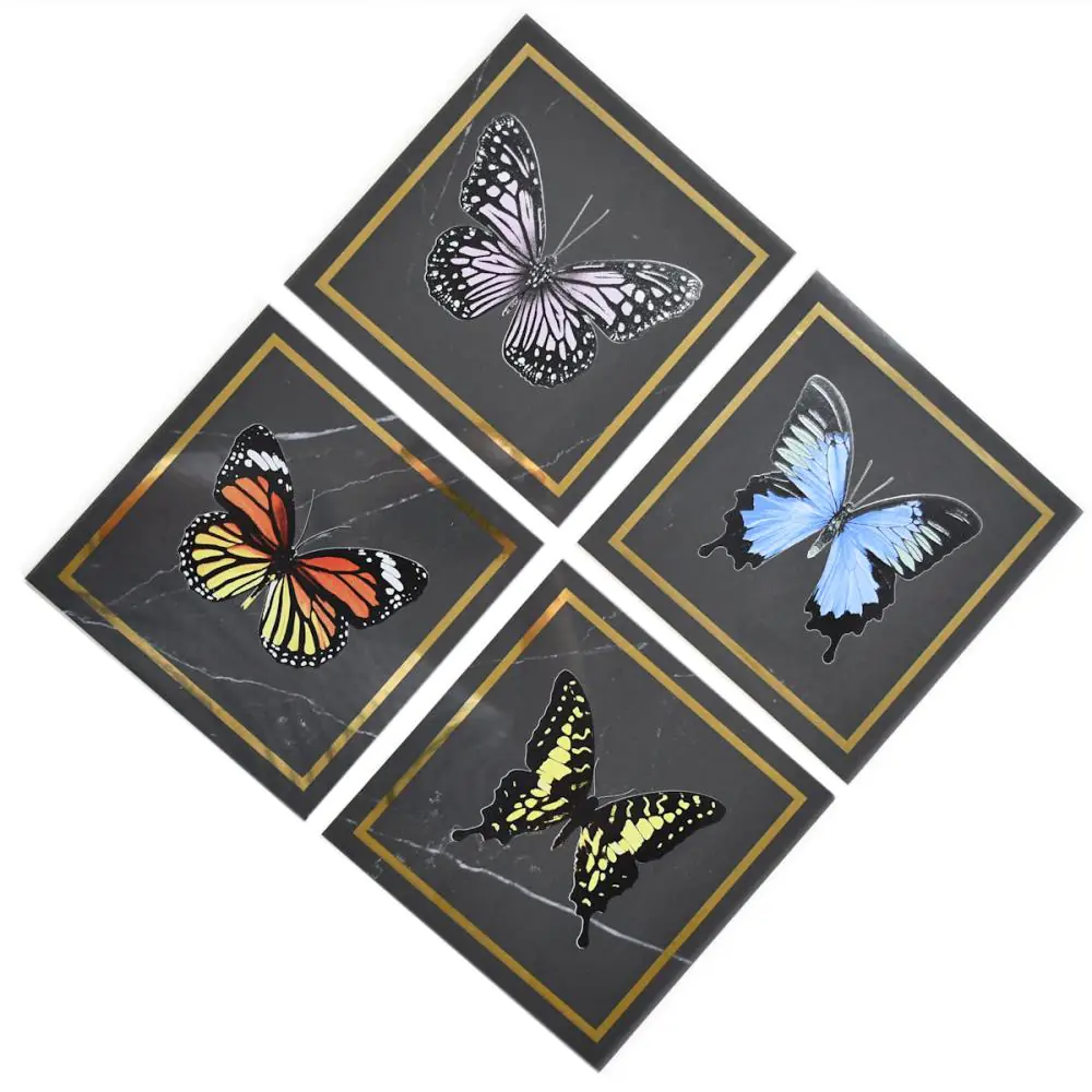 Wandfliese Dekor Villeroy & Boch 1222 MK9E Victorian black gold schwarz gold 20x20 cm I.Sorte