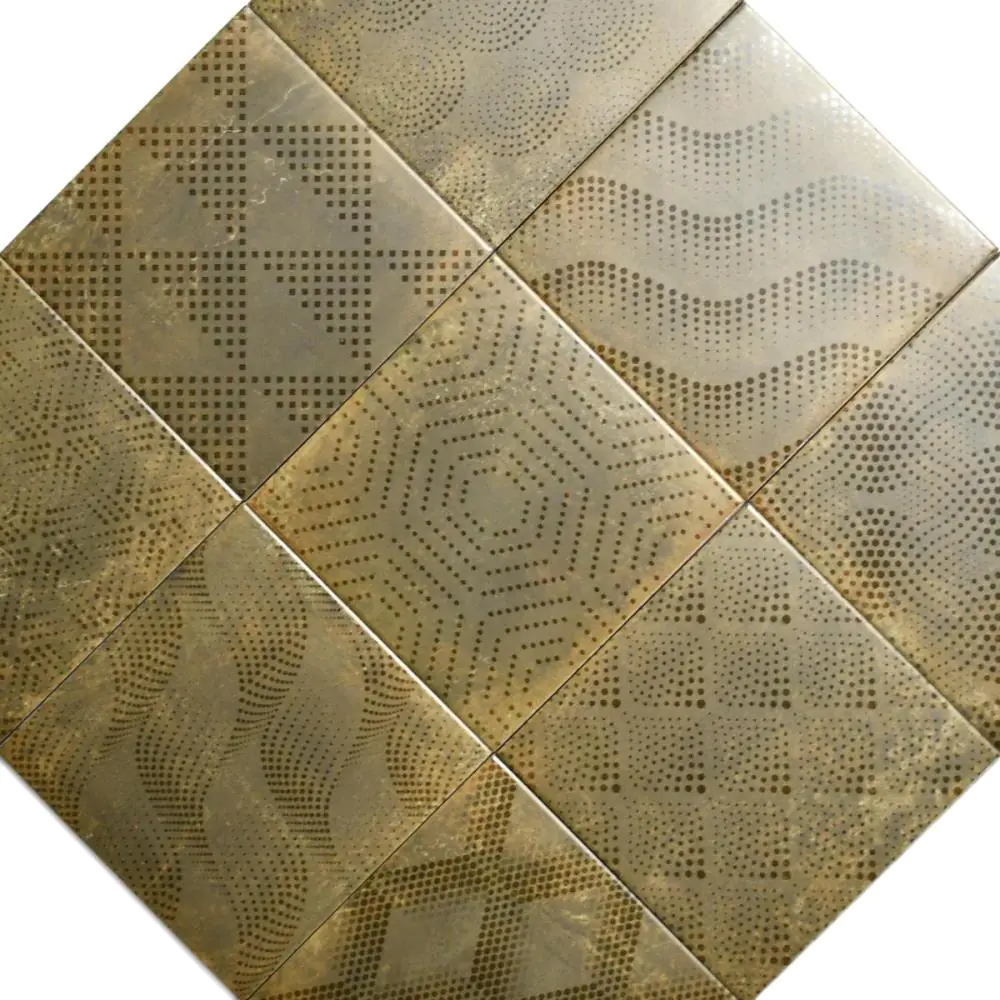 Bodenfliese Dekor Cifre Industrial copper braun 20x20 cm I.Sorte Bodenfliese Dekor Cifre Industrial copper braun 20x20 cm I.Sorte