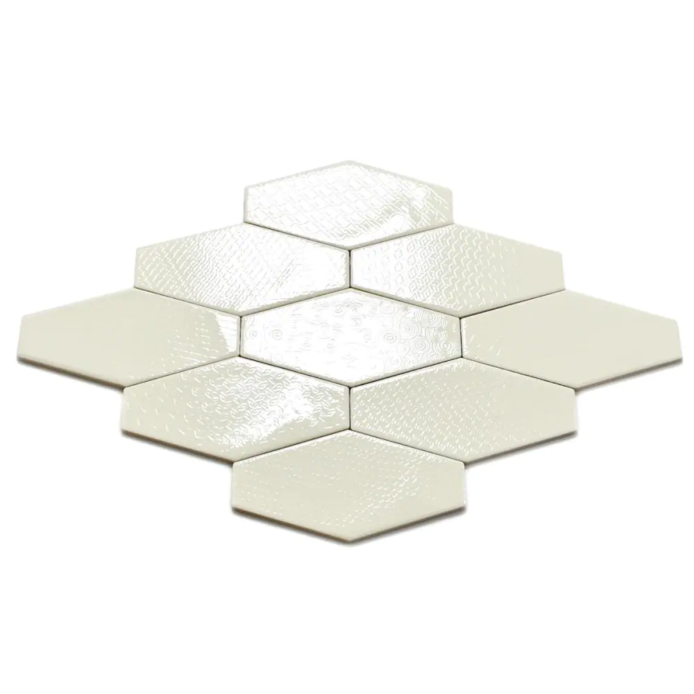 Wandfliese Dekor Cifre Viena ivory brillo creme 10x20 cm I.Sorte