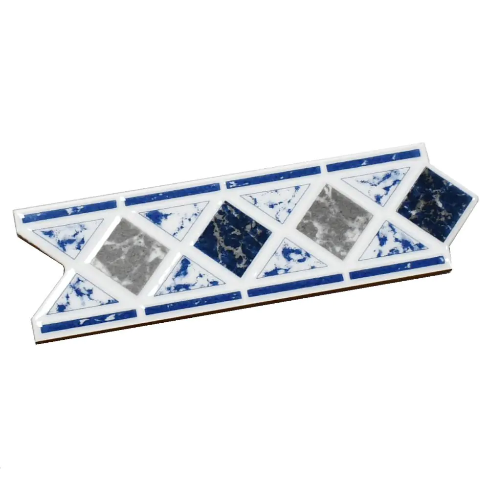 Bordüre HPH Placke Nr.618 Belgona weiß blau grau 8x25 cm