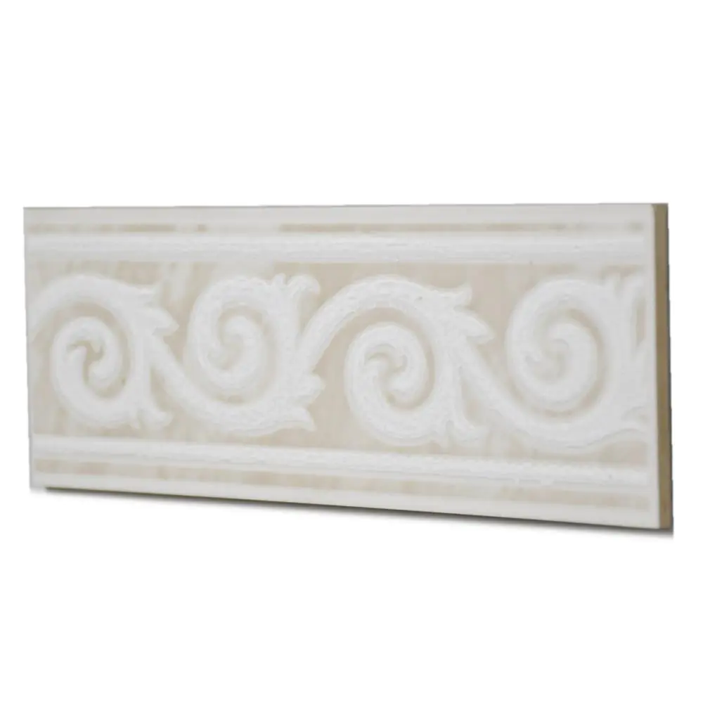 Bordüre Nr.992 beige weiß glänzend weiß 7,5x20 cm