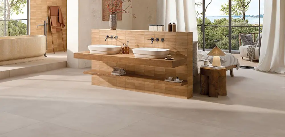 Terrassenplatte Rondine J92524 Cruda bianco hellgrau 100x100 cm I.Sorte