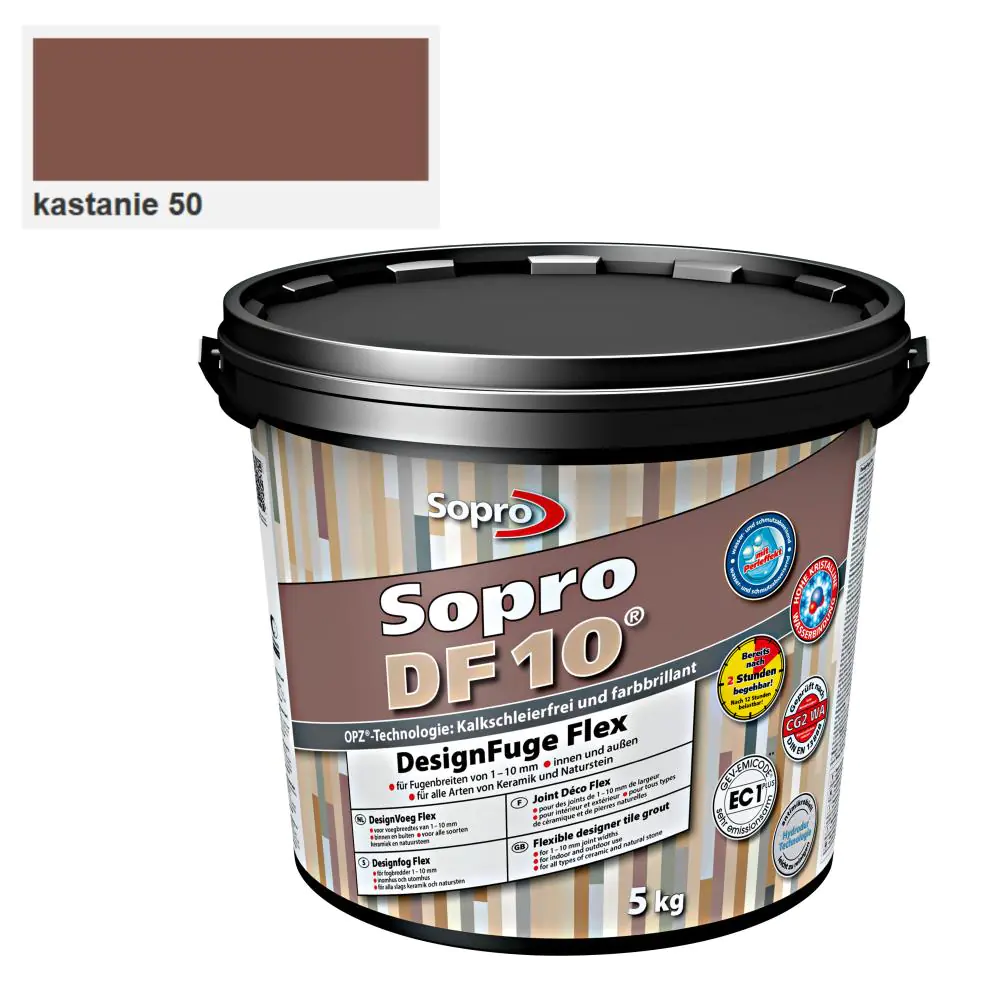Fugenmörtel Sopro Designfuge Flex DF 10 kastanie 50 - 5 kg Fugenmörtel Sopro Designfuge Flex DF 10 kastanie 50 - 5 kg