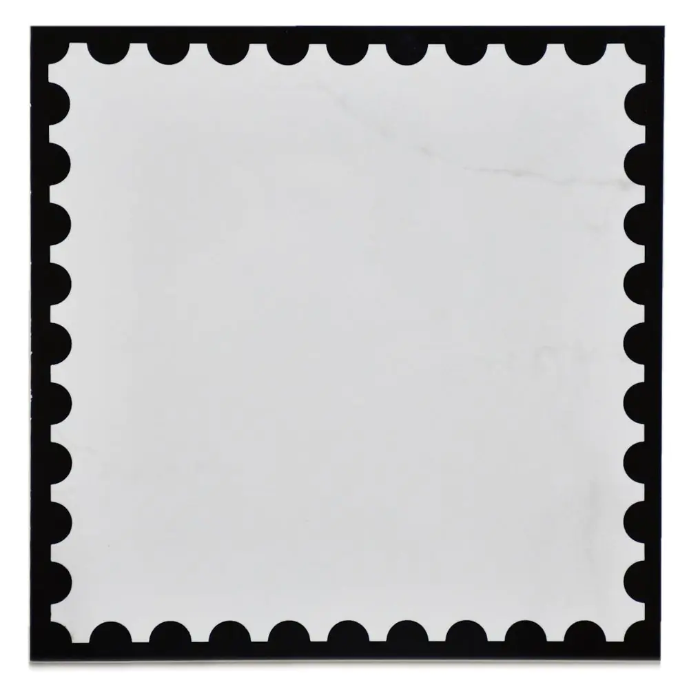 Wandfliese Dekor Villeroy & Boch 1222 MK0G Victorian perforated white schwarz weiß 20x20 cm I.Sorte