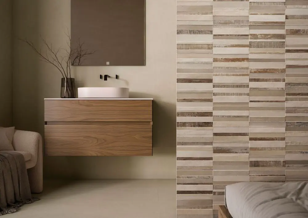 Wandfliese Cifre Origin Trace sand mate 40x120 cm I.Sorte