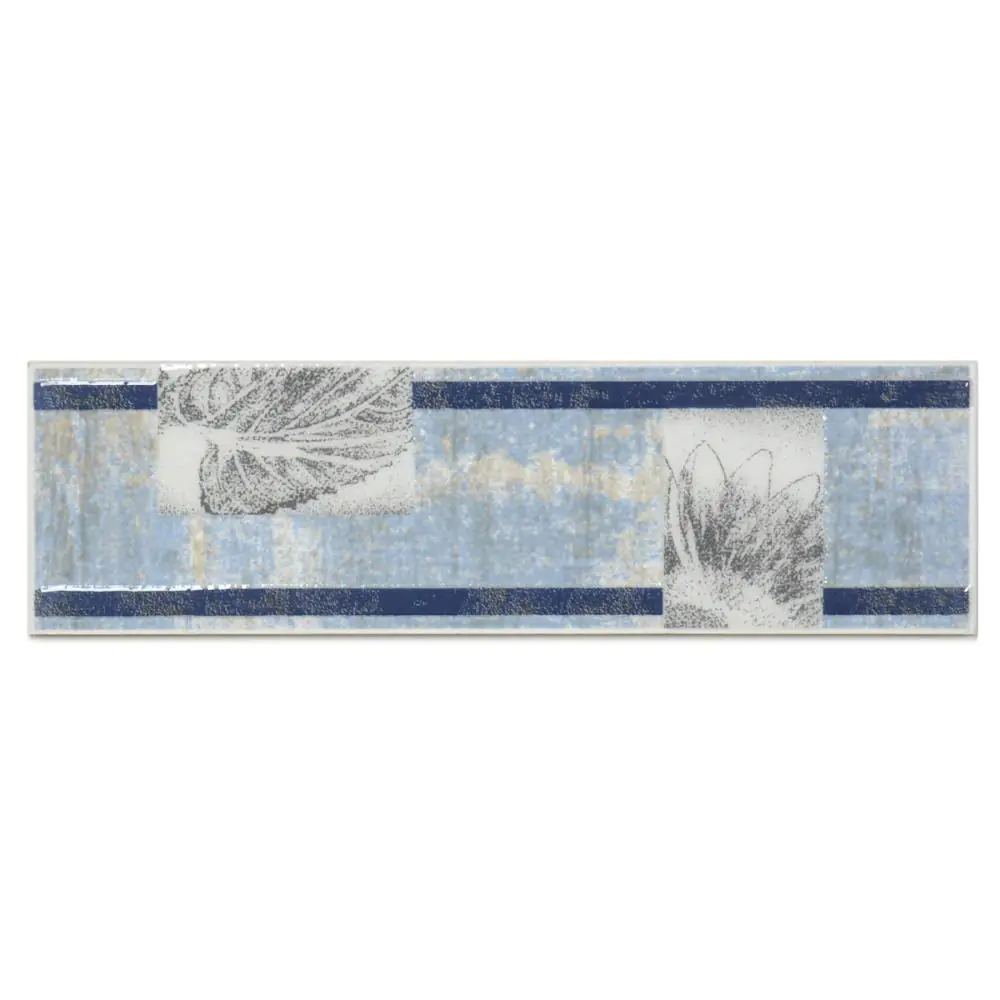 Bordüre Steuler Design Nr.280 POE05101 blau grau weiß 7x25 cm I.Sorte