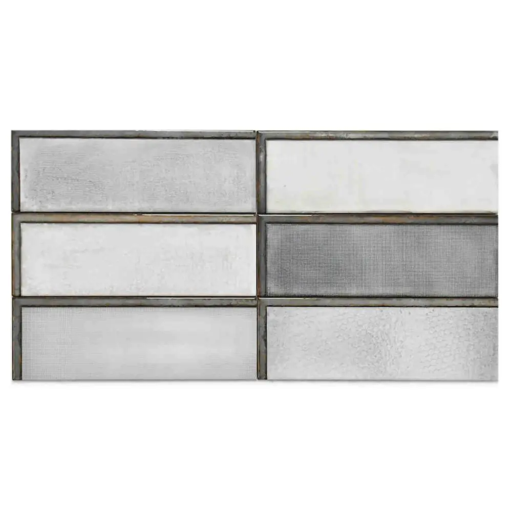 Iris Ceramica 754925 Wandfliese Diesel Industrial steel glas mehrfarbig 10x30 cm I.Sorte