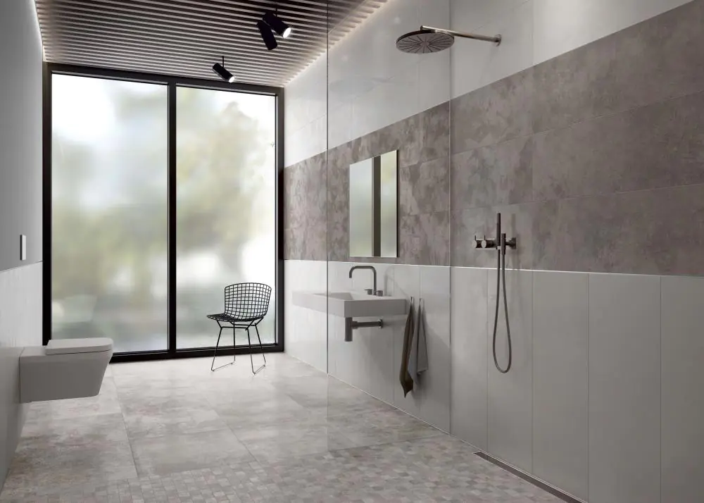 Wandfliese Engers ENI 2422 Enigma aluminium grau braun 33x100 cm I.Sorte