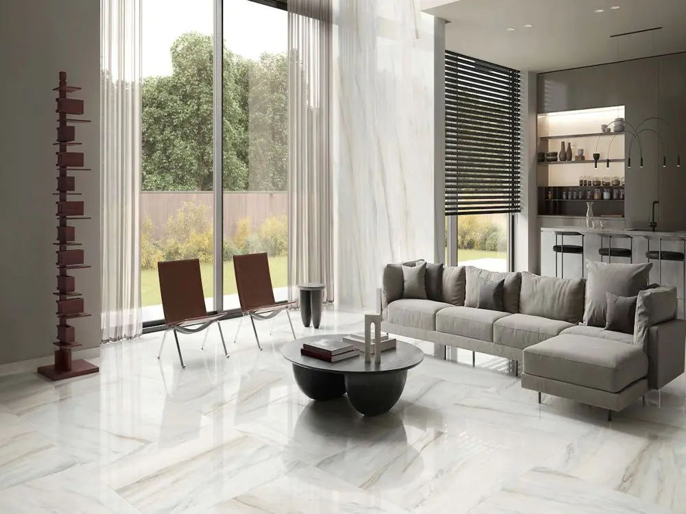 Bodenfliese Villeroy & Boch 2961 M18M Marble Selection arabescato joy beige grau gold 120x120 cm