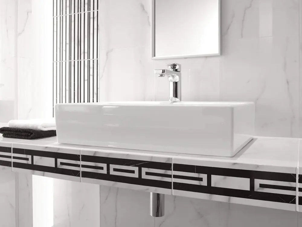 Sockel Villeroy & Boch 2872 ML0L New Tradition bianco weiß grau 7,5x60 cm I.Sorte