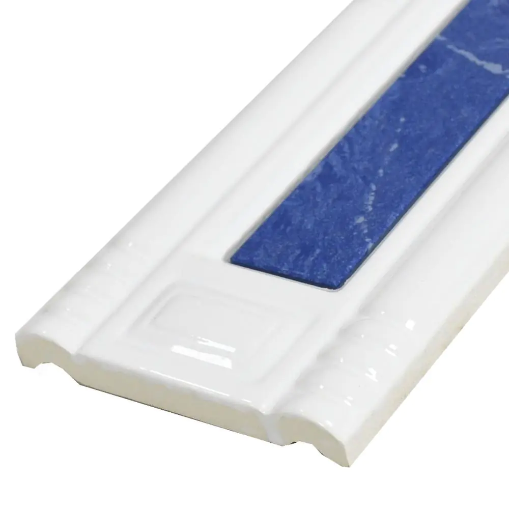 Bordüre Villeroy & Boch Nr.956 1584 FL10 White Classic weiß blau 10x33 cm I.Sorte