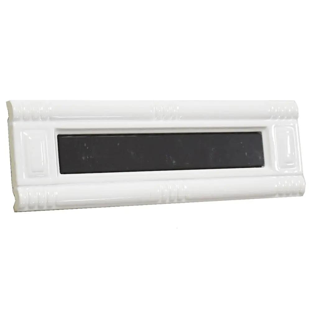 Bordüre Villeroy & Boch Nr.955 1584 FL11 White Classic weiß schwarz 10x33 cm I.Sorte