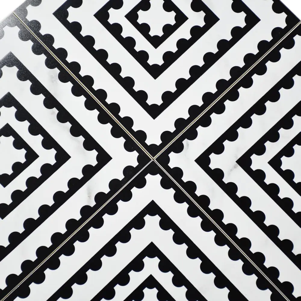 Wandfliese Dekor Villeroy & Boch 1222 MK0H Victorian white perforated schwarz weiß 20x20 cm Wandfliese Dekor Villeroy & Boch 1222 MK0H Victorian white perforated schwarz weiß 20x20 cm
