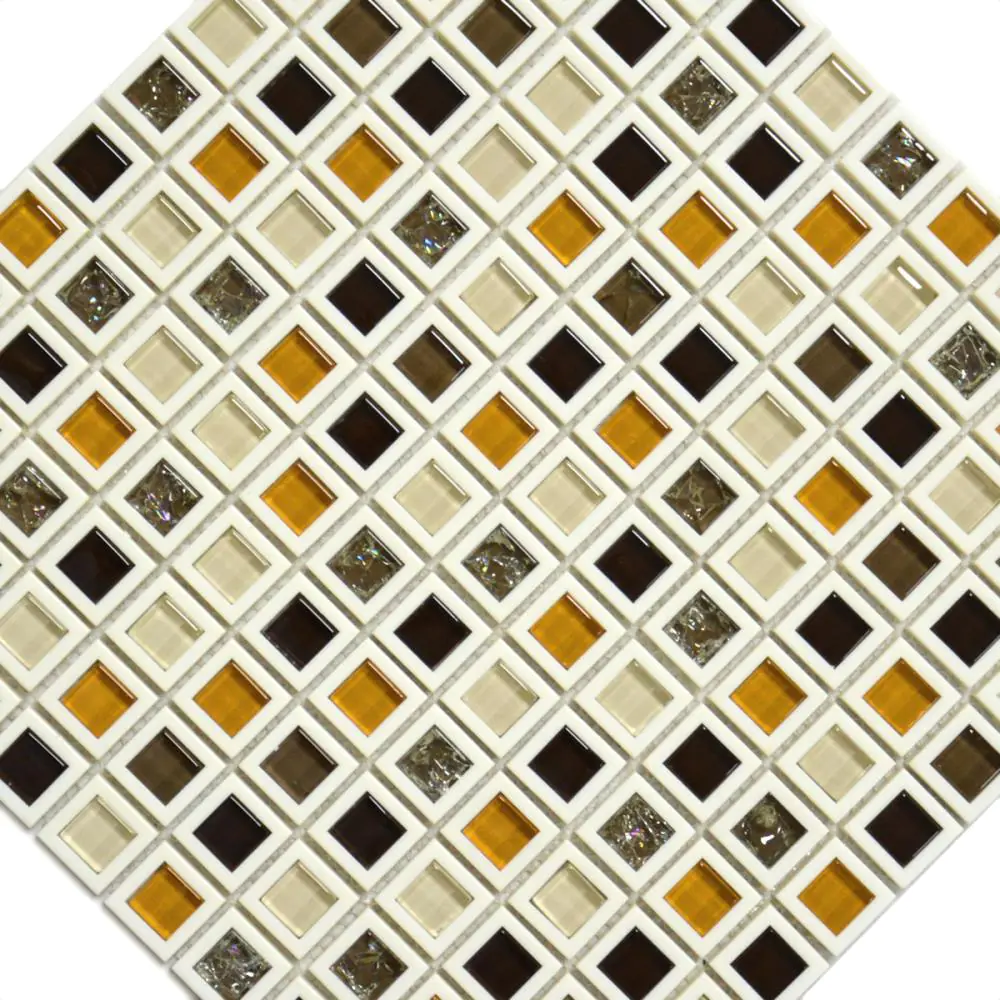 Mosaik HJ HLK007 ABS weiß braun orange 30x30 cm I.Sorte Mosaik HJ HLK007 ABS weiß braun orange 30x30 cm I.Sorte