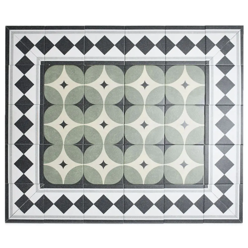 Bodenfliese Dekor Villeroy & Boch 2220 AM5I Alt Mettlach 2.0 mehrfarbig 20x20 cm I.Sorte