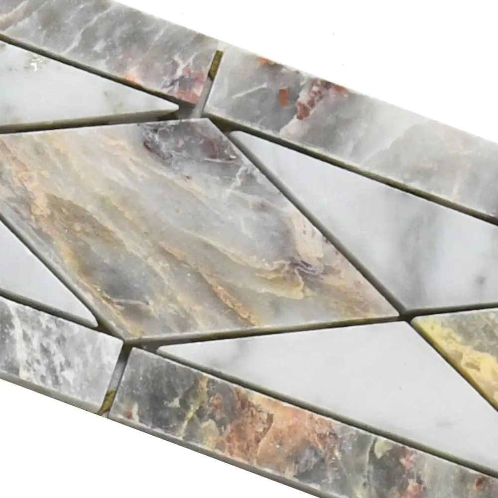 Bordüre SKP Italian Style Nr.582 Naturstein grau rot 8x20 cm Bordüre SKP Italian Style Nr.582 Naturstein grau rot 8x20 cm