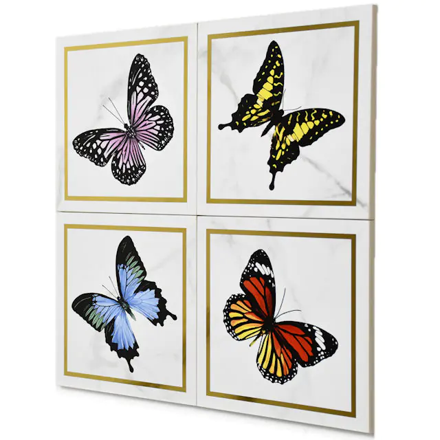 Wandfliese Dekor Villeroy & Boch 1222 MK0F Victorian white gold mehrfarbig 20x20 cm I.Sorte