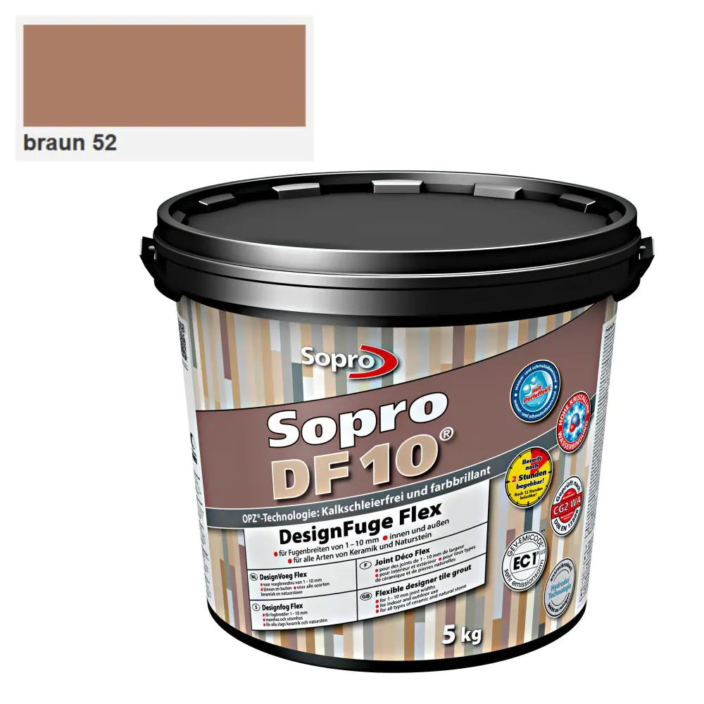 Fugenmörtel Sopro Designfuge Flex DF 10 braun 52 - 5 kg Fugenmörtel Sopro Designfuge Flex DF 10 braun 52 - 5 kg
