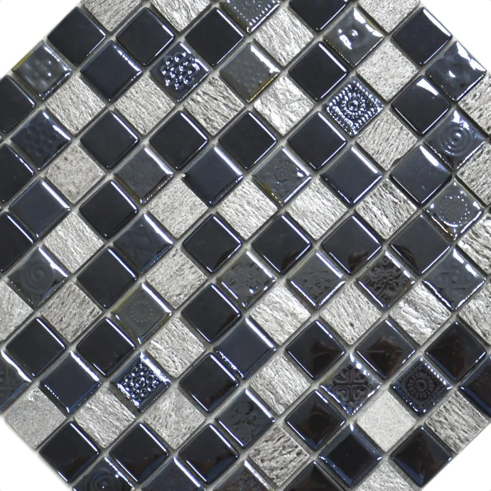 Mosaik Cifre Cautive trento schwarz silber 30x30 cm I.Sorte Mosaik Cifre Cautive trento schwarz silber 30x30 cm I.Sorte