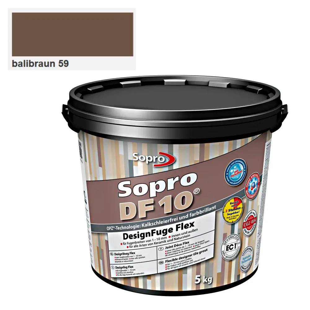 Fugenmörtel Sopro Designfuge Flex DF 10 balibraun 59 - 5 kg Fugenmörtel Sopro Designfuge Flex DF 10 balibraun 59 - 5 kg