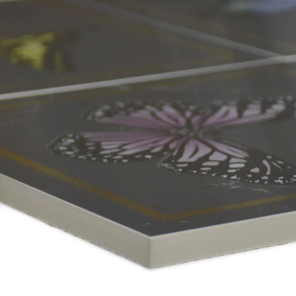 Wandfliese Dekor Villeroy & Boch 1222 MK9F Victorian black gold mehrfarbig 20x20 cm I.Sorte