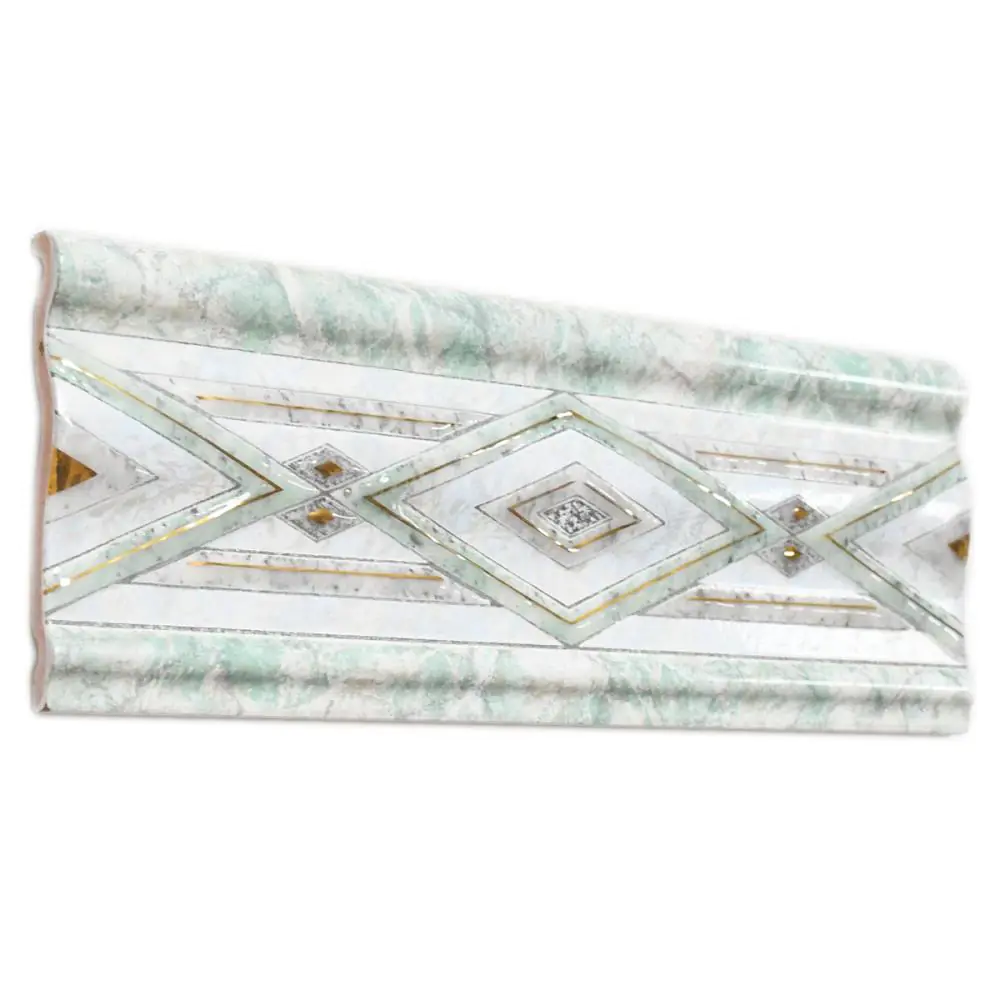 Bordüre ABK E4618 grau grün weiß 12x33 cm I.Sorte