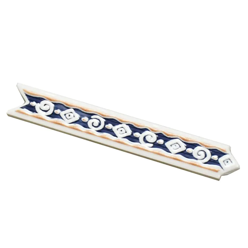 Bordüre Melody Nr.659 blau weiß beige 3x20 cm