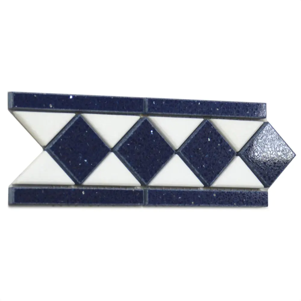 Bordüre Nr.79 Starlight Kompositstein blau weiß 7,5x20 cm Bordüre Nr.79 Starlight Kompositstein blau weiß 7,5x20 cm