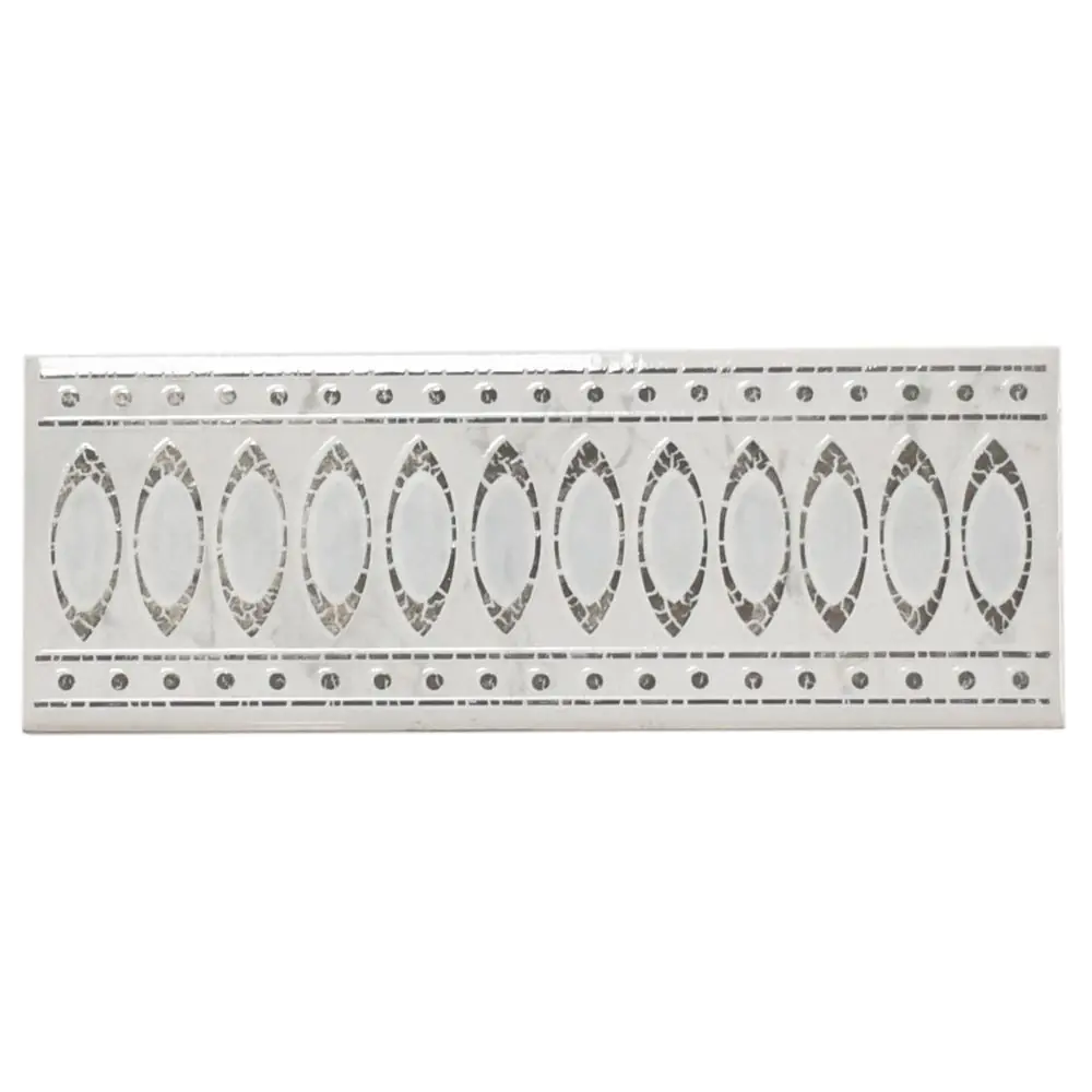 Bordüre Villeroy & Boch E5772 1491 D578 Navarra grau silber 7x20 cm I.Sorte