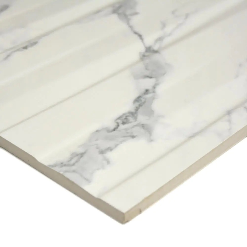 Wandfliese Cifre Statuario Relieve brillo weiß grau 30x90 cm I.Sorte Wandfliese Cifre Statuario Relieve brillo weiß grau 30x90 cm I.Sorte