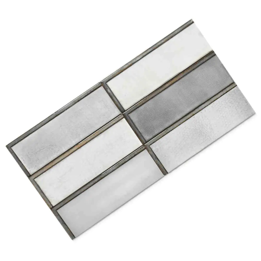 Iris Ceramica 754925 Wandfliese Diesel Industrial steel glas mehrfarbig 10x30 cm I.Sorte