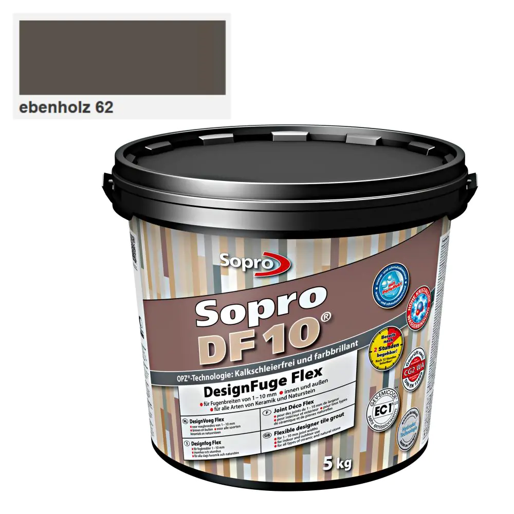 Fugenmörtel Sopro Designfuge Flex DF 10 ebenholz 62 - 5 kg Fugenmörtel Sopro Designfuge Flex DF 10 ebenholz 62 - 5 kg