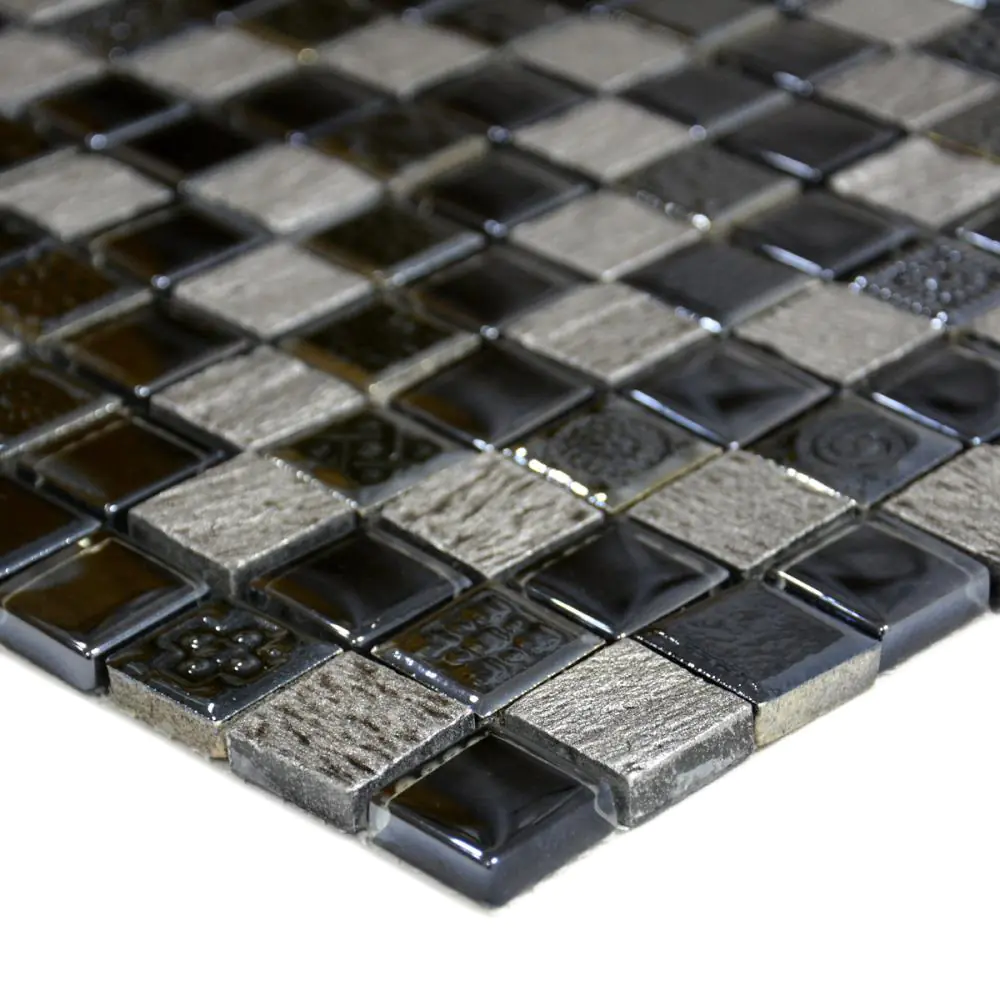 Mosaik Cifre Cautive trento schwarz silber 30x30 cm I.Sorte Mosaik Cifre Cautive trento schwarz silber 30x30 cm I.Sorte