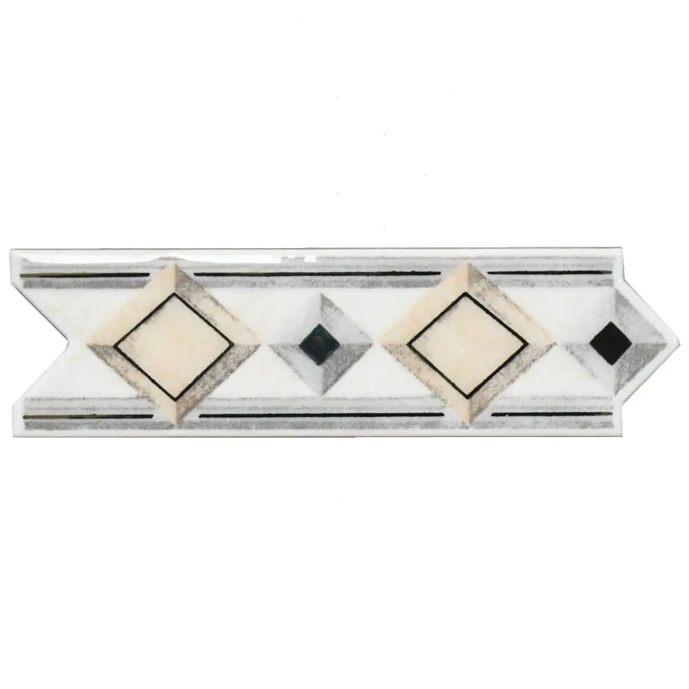Bordüre HPH Placke Nr.645 Burani beige grau silber 6x20 cm