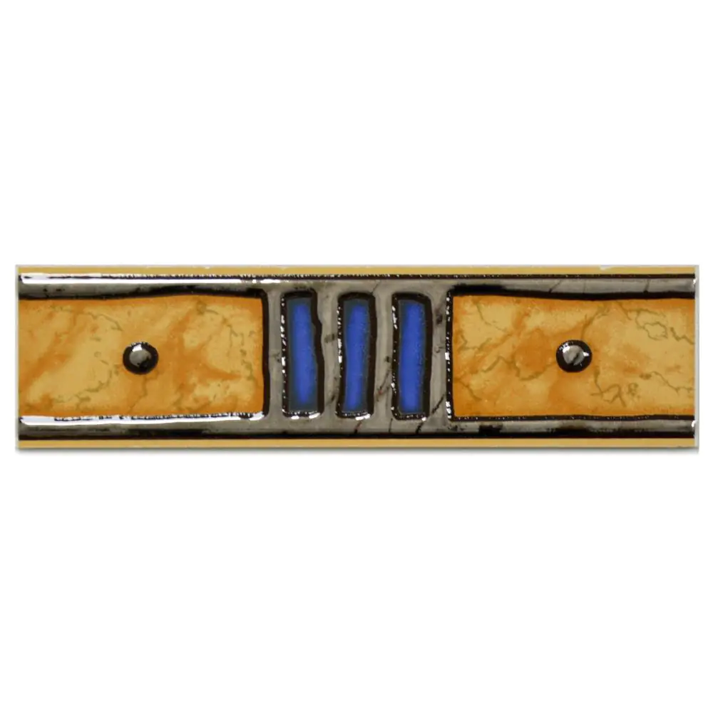 Bordüre Engers Nr.299 cotto orange braun grau blau 6,5x25 cm I.Sorte Bordüre Engers Nr.299 cotto orange braun grau blau 6,5x25 cm I.Sorte