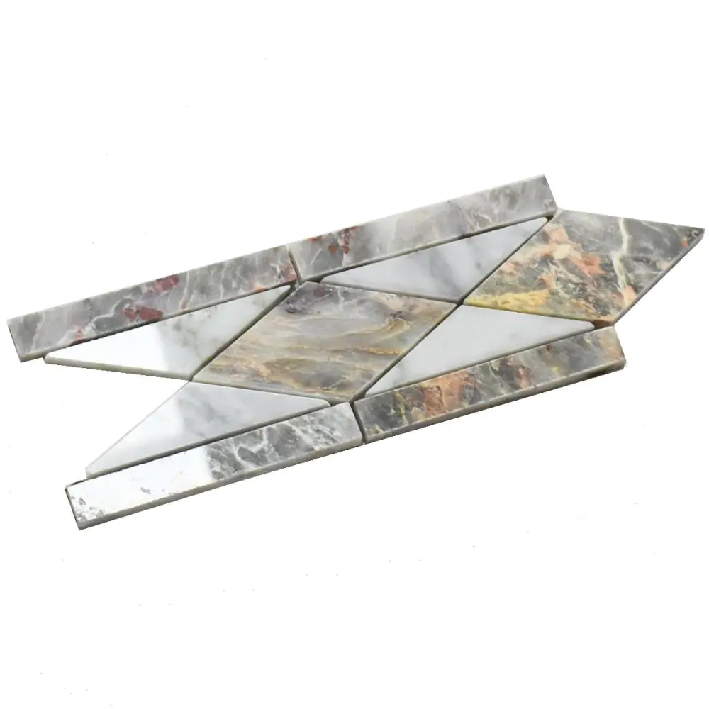 Bordüre SKP Italian Style Nr.582 Naturstein grau rot 8x20 cm Bordüre SKP Italian Style Nr.582 Naturstein grau rot 8x20 cm