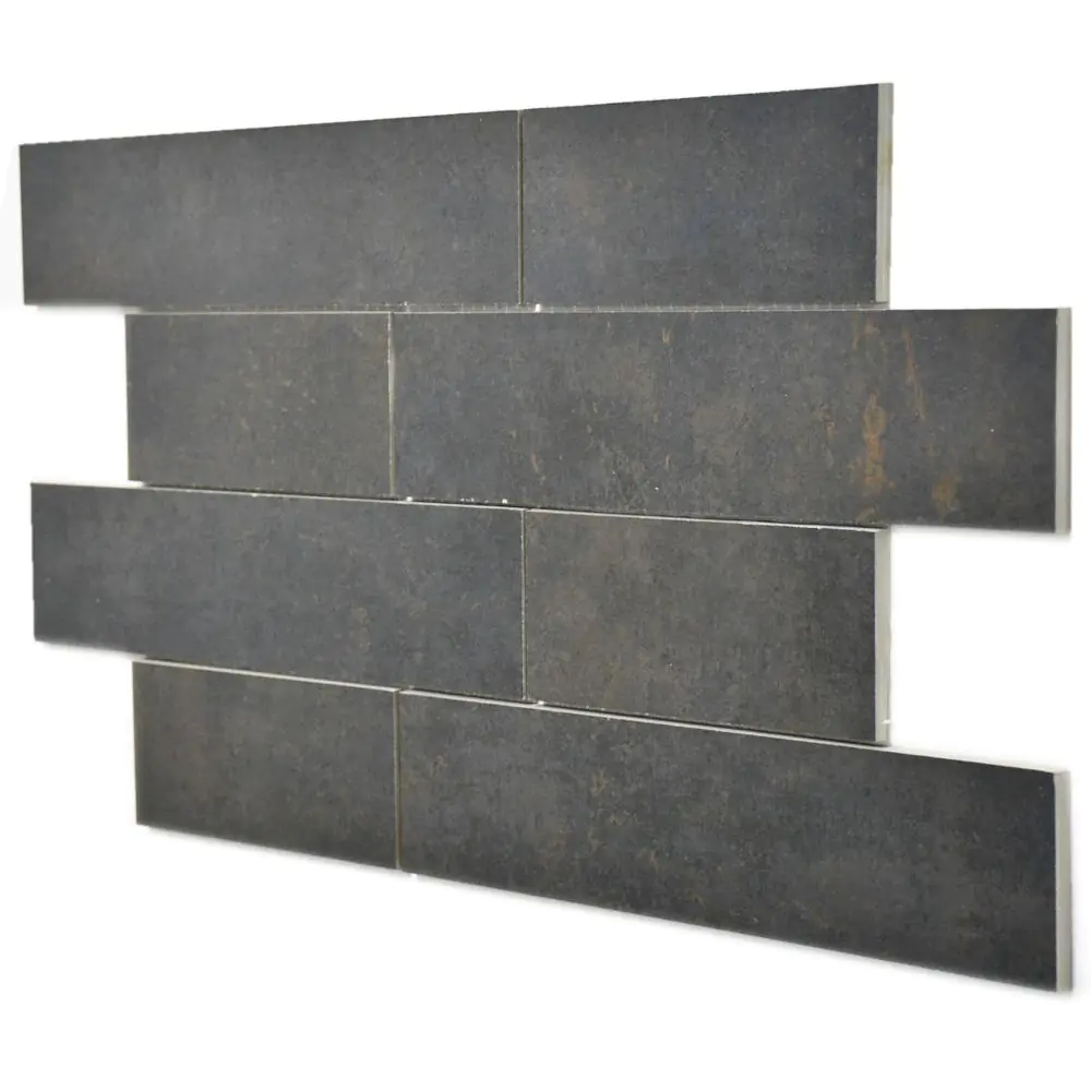 Mosaik Villeroy & Boch DOU 2494 Double Impact antracite anthrazit braun 33x50 cm I.Sorte