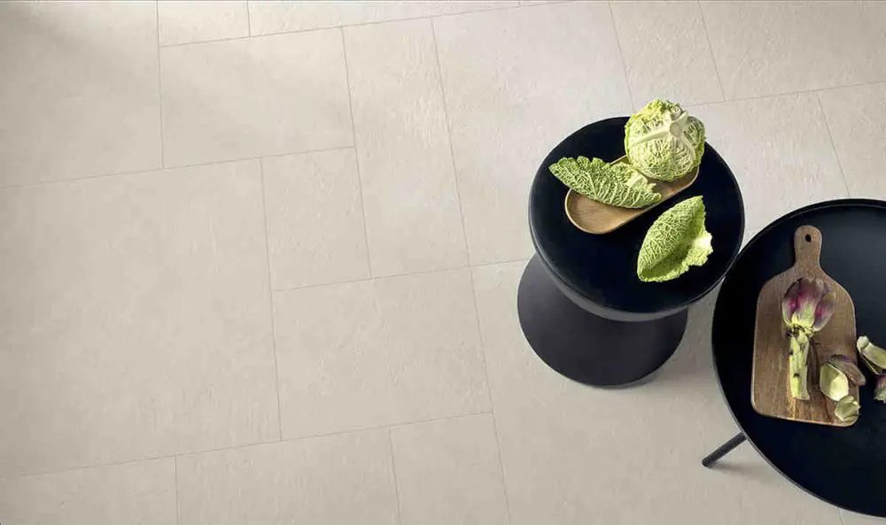 Terrassenplatte Verde Campogalliano Dakota bianco creme 100x100 cm I.Sorte