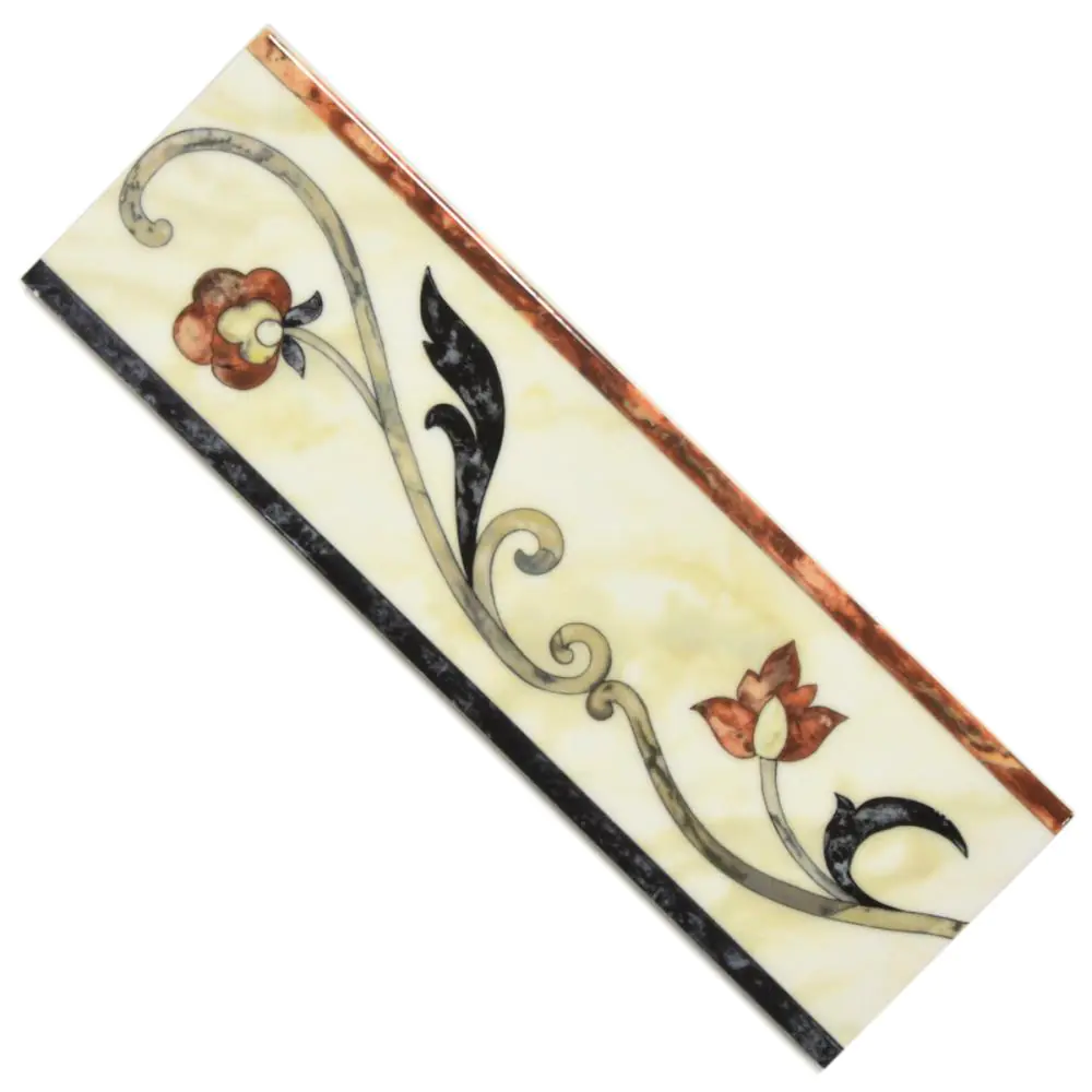 Bordüre Villeroy & Boch 1736 TL26 Palazzo Vecchio rot creme schwarz 10x32 cm I.Sorte Bordüre Villeroy & Boch 1736 TL26 Palazzo Vecchio rot creme schwarz 10x32 cm I.Sorte