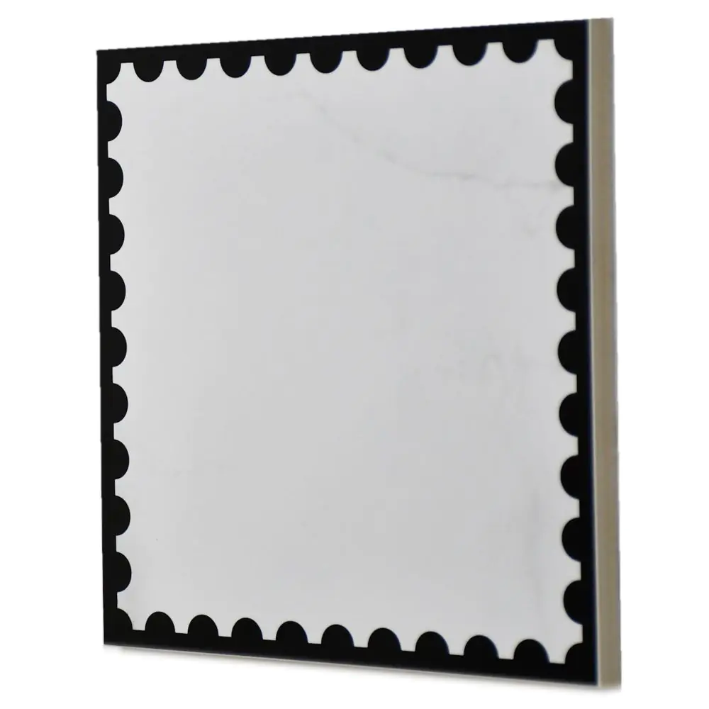 Wandfliese Dekor Villeroy & Boch 1222 MK0G Victorian perforated white schwarz weiß 20x20 cm I.Sorte