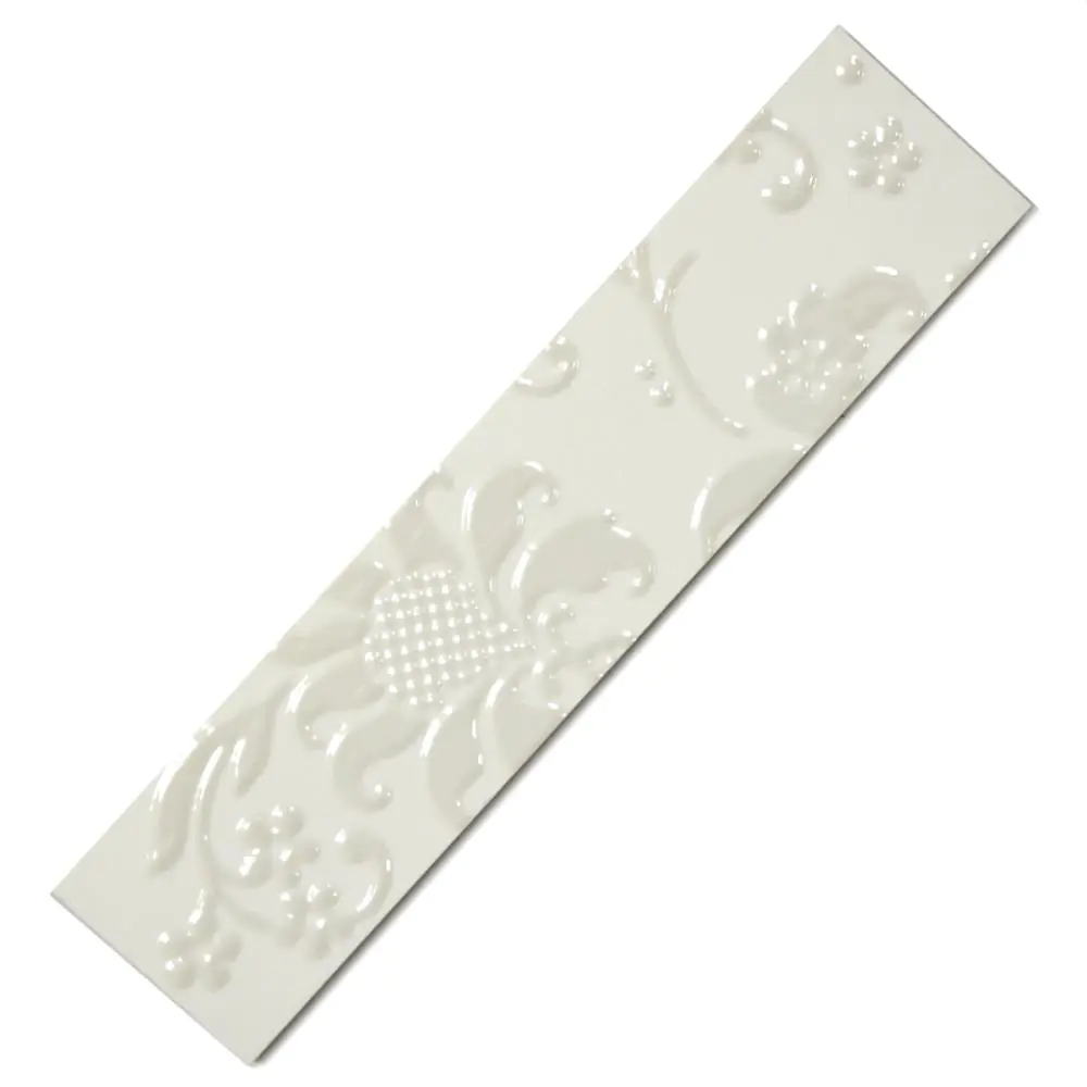 Bordüre Villeroy & Boch 1411 EF15 Adlon weiß Blumen 7x30 cm I.Sorte Bordüre Villeroy & Boch 1411 EF15 Adlon weiß Blumen 7x30 cm I.Sorte