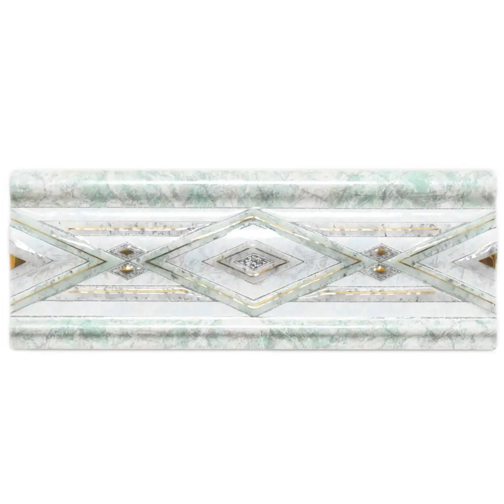 Bordüre ABK E4618 grau grün weiß 12x33 cm I.Sorte