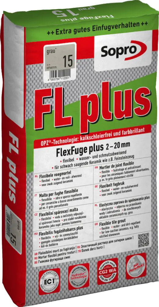 Fugenmörtel Sopro 6SF5601405 FlexFuge plus 2-10 mm betongrau 5 kg