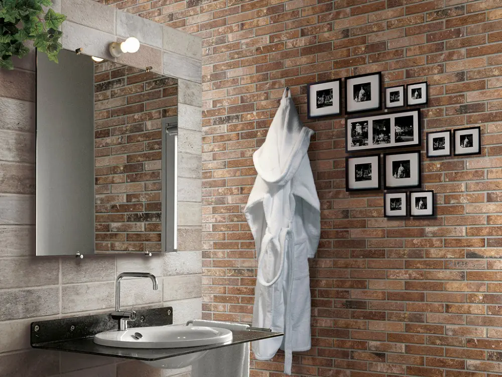 Bodenfliese Rondine J85943 Brick London sunset rot braun 13x25 cm I.Sorte
