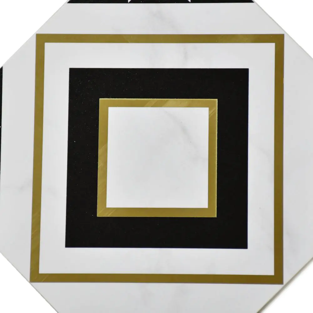 Wandfliese Dekor Villeroy & Boch 1222 MK0K Victorian white gold schwarz weiß 20x20 cm I.Sorte