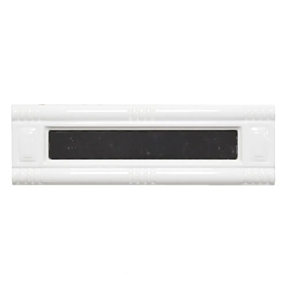 Bordüre Villeroy & Boch Nr.955 1584 FL11 White Classic weiß schwarz 10x33 cm I.Sorte